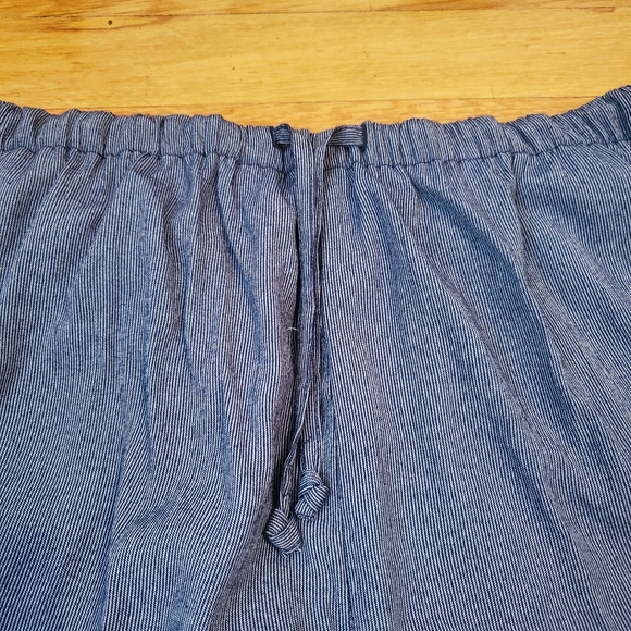 Karen Scott Pinstriped Navy Pants - Picture 3 of 5